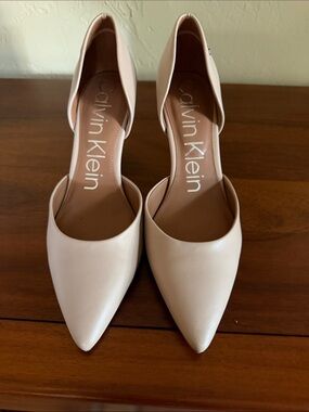 Calvin Klein Women's Pointed D'Orsay Pumps in Light Blush